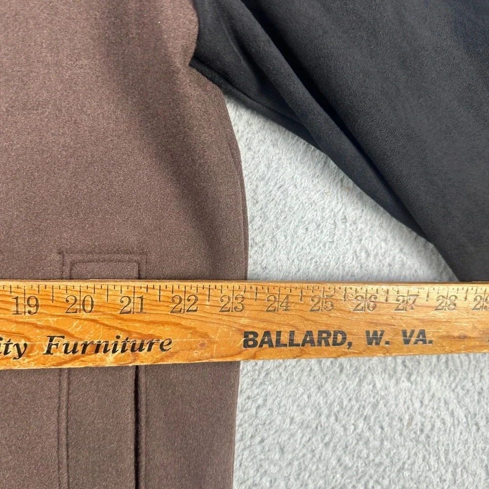 Banana Republic Mens Varsity Jacket Large Brown Black Colorblock Snap Button NEW